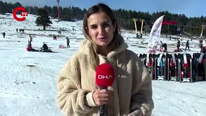 Yılbaşı hazırlıklarının tamamlandığı Uludağ’da tek eksik kar