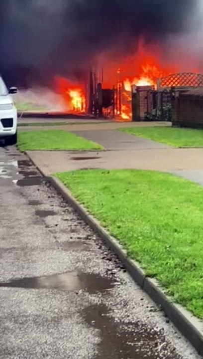 Fire in South Heath Lane Fulbeck
