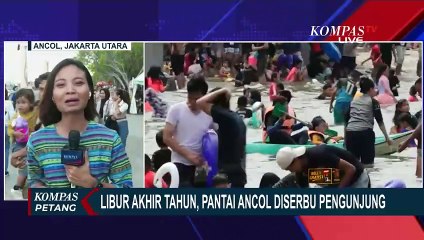 Masyarakat Serbu Pantai Ancol untuk Saksikan Pertunjukan Kembang Api di Malam Tahun Baru