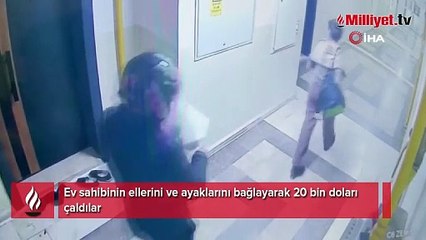 Kurye gibi geldiler, ev sahibinin ellerini ve ayaklarını bağladılar