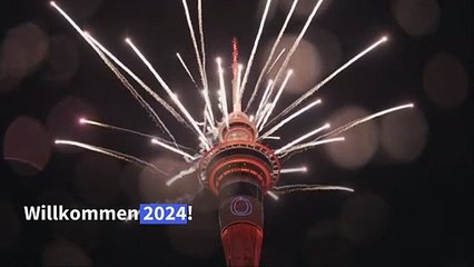 Neuseeland begrüßt 2024 mit Feuerwerk