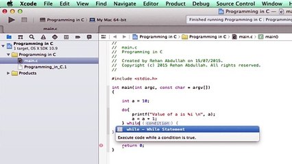 PROGRAMMING IN C / Xcode || Tutorial 7 - The Do While Loop