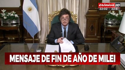 El mensaje de fin de año de Javier Milei: