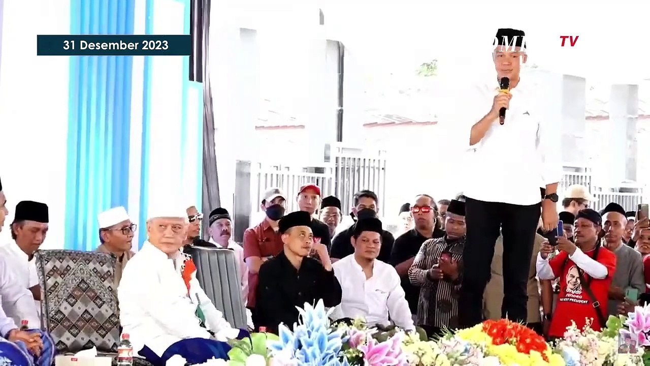 [FULL] Bahas Relawan Dianiaya, Ganjar Bahas Pemilu Rukun di Ponpes An-Nawawi Berjan