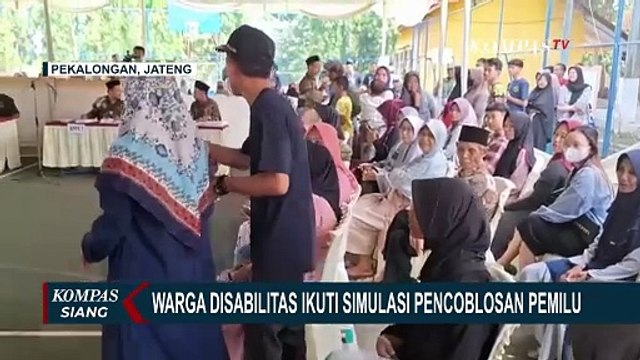Wujudkan TPS Inklusif, KPU Pekalongan Ajak Warga Disabilitas Ikut Simulasi Pemilu!