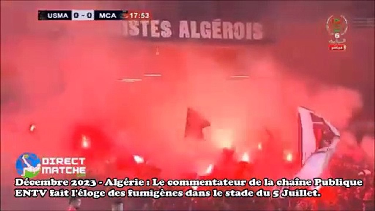 “Les fumigènes, ce n’est pas beau, c'est dangereux” : Laouari clache le commentateur de MCA -USMA !