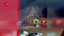 Gaziantep’te panik anları 7 katlı bina yıkım sırasında çöktü