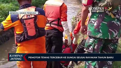 Pemotor Tewas Tercebur ke Sungai Seusai Rayakan Tahun Baru