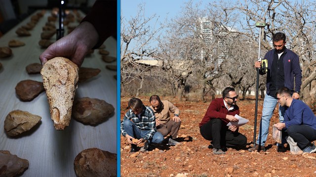 Üniversite yerleşkesinde Paleolitik döneme ait 8 bin 200 eser bulundu