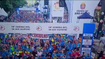 Vídeo: Torcedor símbolo do Bahia marca presença na Corrida de São Silvestre