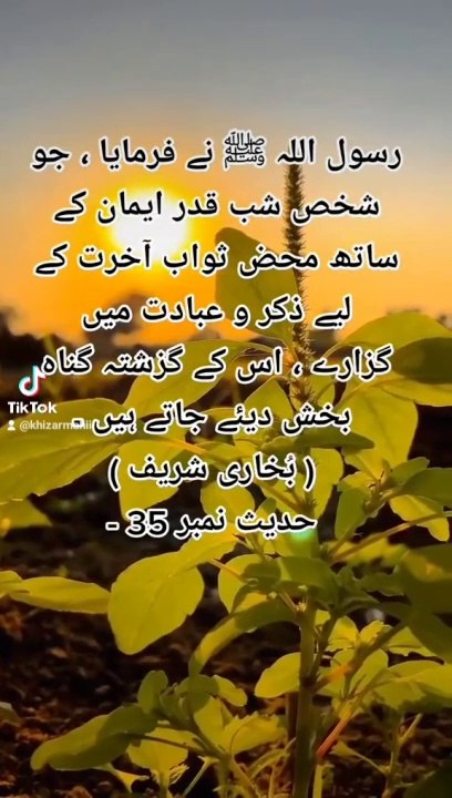 Bukhari Shreef Hadees #35