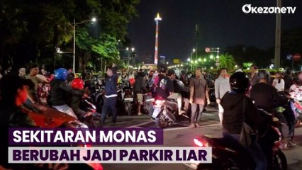 Ada Car Free Night, Sekitaran Monas Mendadak Berubah Jadi Parkir Liar