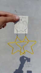 Download Video: Diy Star Earrings ⭐ #shortvideo #shorts #ytshorts