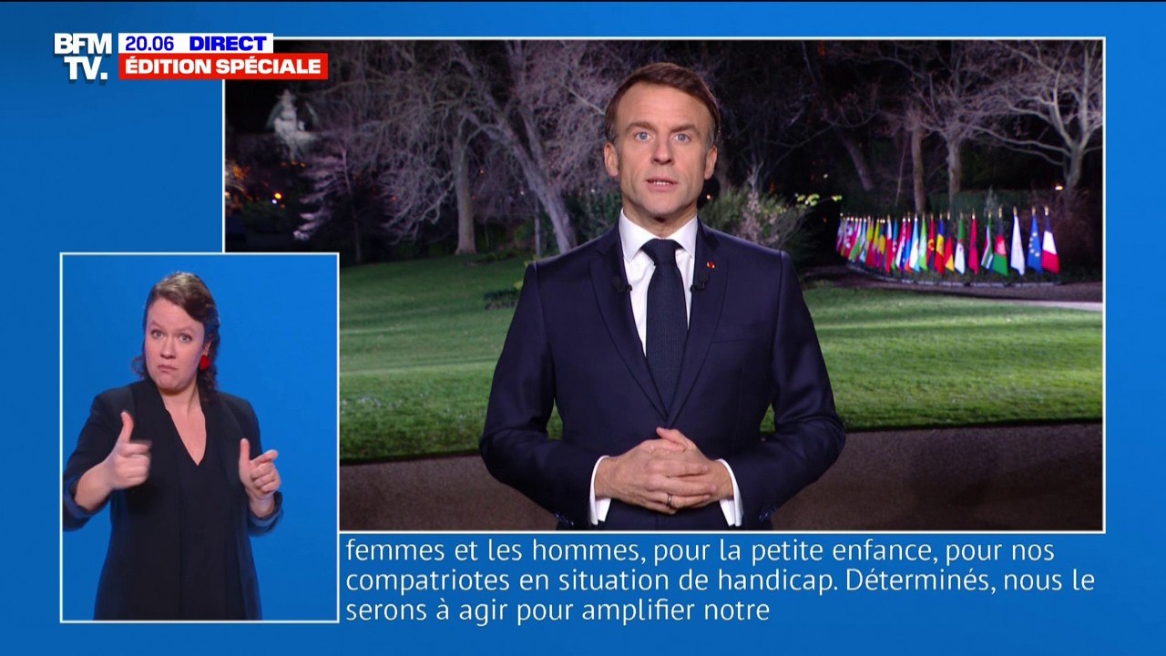 Pour 2024, Emmanuel Macron annonce "des grands chantiers de pointe, du nucléaire, à l'intelligence artificielle ou aux transports"