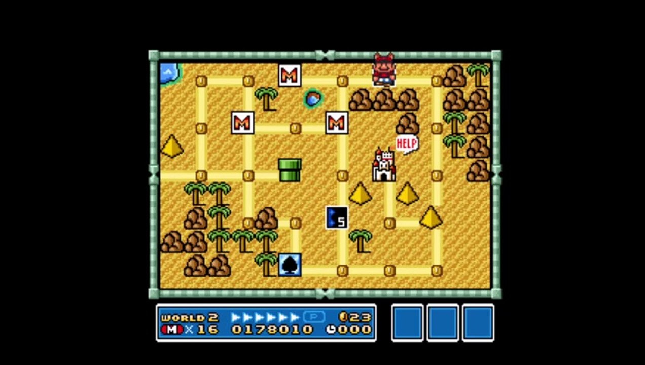 Super Mario Bros 3 Mundo 2 Nível 4 all Stars snes nintendo