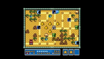 Super Mario Bros 3 Mundo 2 Nível 1 all Stars snes nintendo