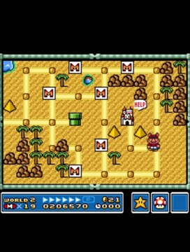 Super Mario Bros 3 Mundo 2 Pirâmide all Stars snes nintendo