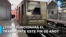 Conoce los horarios del transporte público capitalino para el 31 de diciembre y 1 de enero