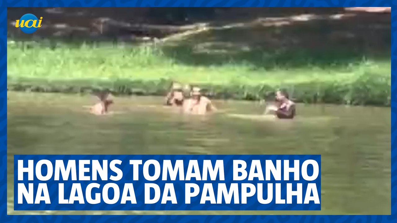 Homens são flagrados nadando na lagoa da Pampulha, em BH
