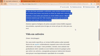 Verme 'bobbit' a brilhante minhoca com mandíbulas retráteis