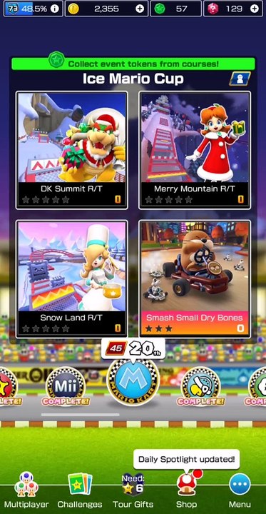 Mario Kart Tour: Holiday Tour: Ice Mario Cup