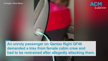 Qantas passenger restrained after threatening violence