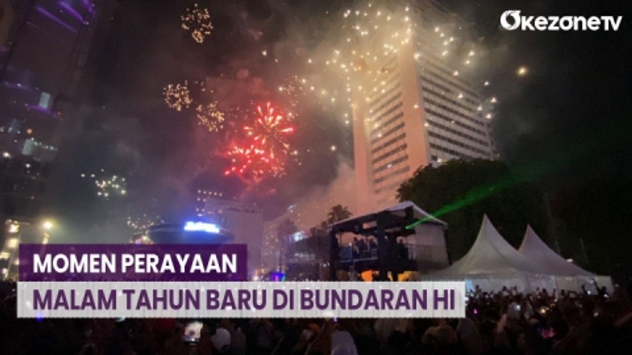 Warga Ramaikan Perayaan Malam Tahun Baru di Bundaran HI, Ini Penampakannya