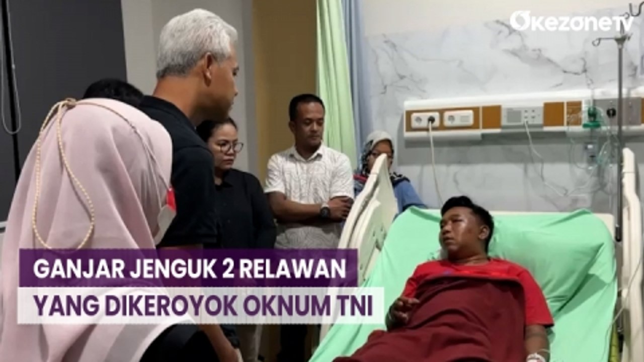 Ganjar Pranowo Jenguk 2 Relawan Ganjar-Mahfud yang jadi Korban Pengeroyokan Oknum TNI