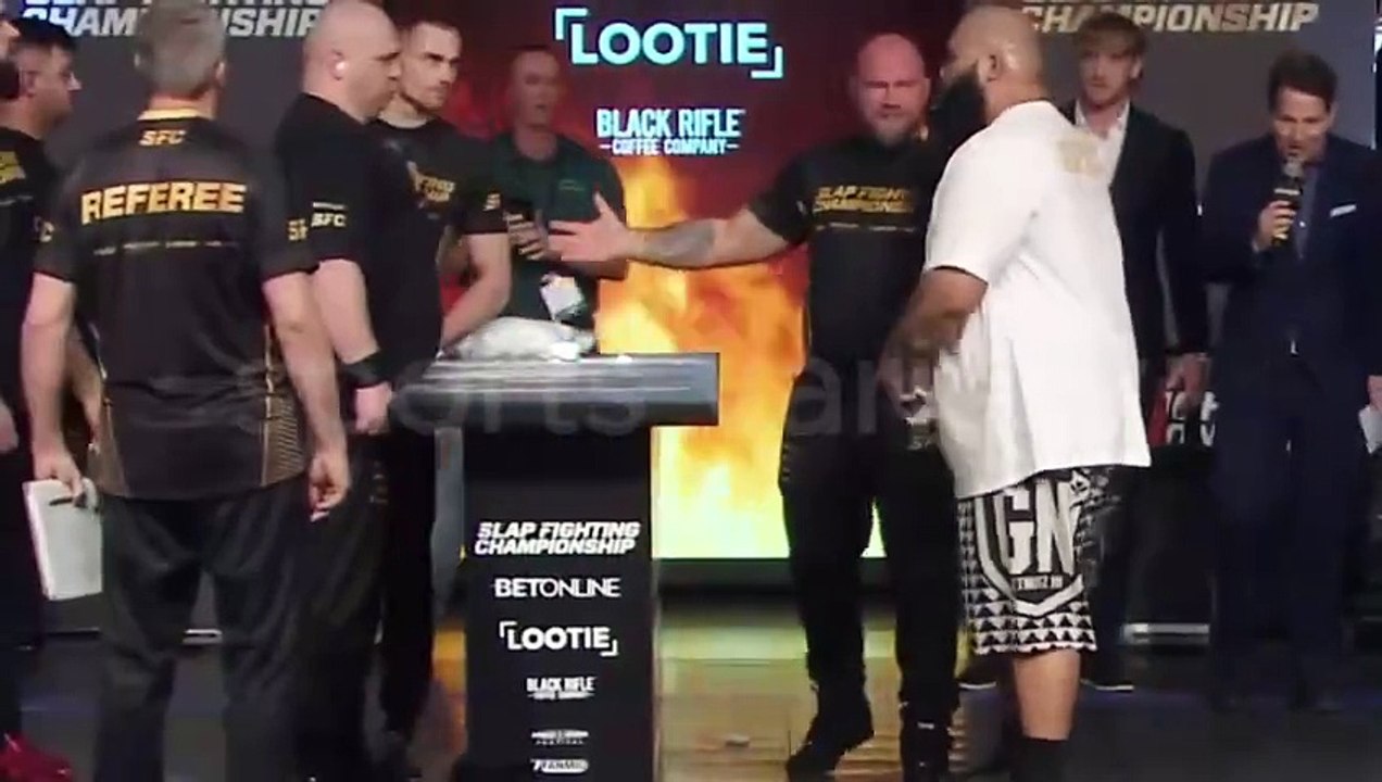 Craziest Slap Fight EVER! Zales vs. Da Crazy Hawaian _ Slap Fighting Championship