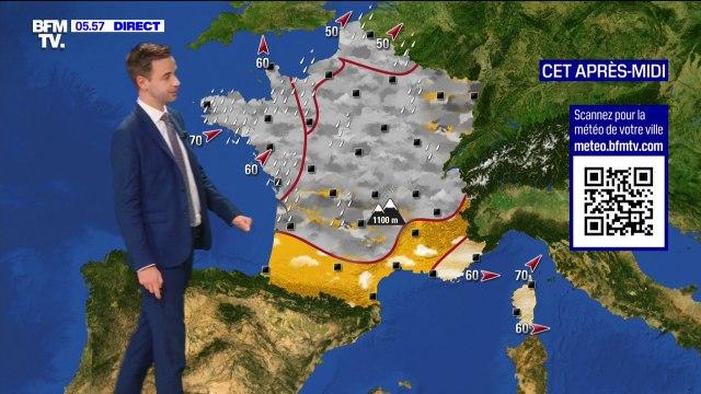 De la pluie et du vent sur une large partie du pays ce lundi, mais des températures douces pour ce début d'année