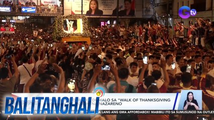 Libo-libong deboto, dumalo sa "Walk of Thanksgiving Procession" ng Itim na Nazareno | BT