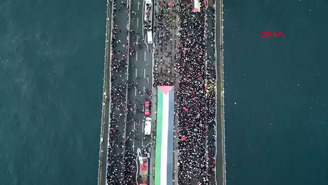 Gazze ve şehitler için büyük yürüyüş