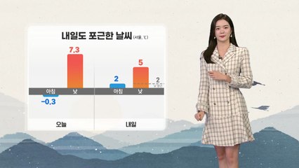 [날씨] 내일도 포근...밤사이 중부 약한 비 / YTN