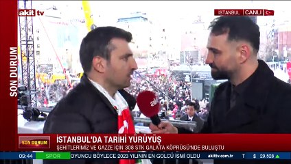 Selçuk Bayraktar Şehitlere Rahmet Filistin'e Destek yürüyüşünde özel açıklamalarda bulundu