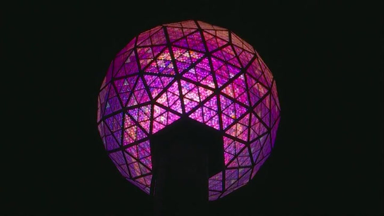 Watch New York ball drop as thousands gather in...