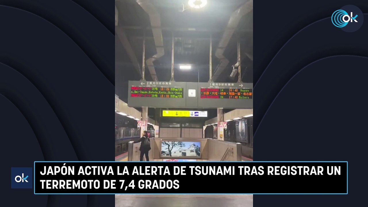 Japón activa la alerta de tsunami tras registrar un terremoto de 7,4 grados