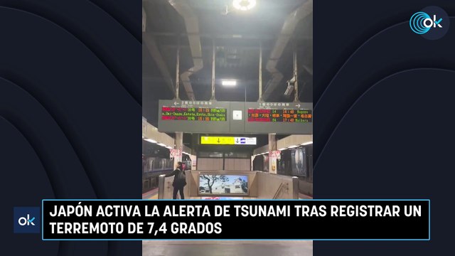 Japón activa la alerta de tsunami tras registrar un terremoto de 7,4 grados