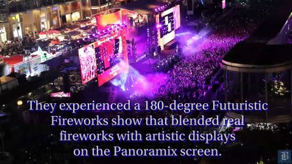 Futuristic Fireworks Celebrate New Year 🎆