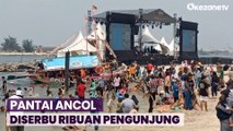 Pantai Ancol Diserbu Ribuan Pengunjung yang Menikmati Liburan Tahun Baru