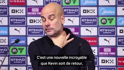 Man. City - Guardiola : "Une nouvelle incroyable que De Bruyne soit de retour"
