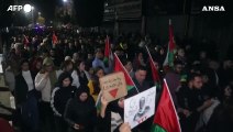 Capodanno in Cisgiordania, manifestazione a Ramallah in solidarieta' con Gaza