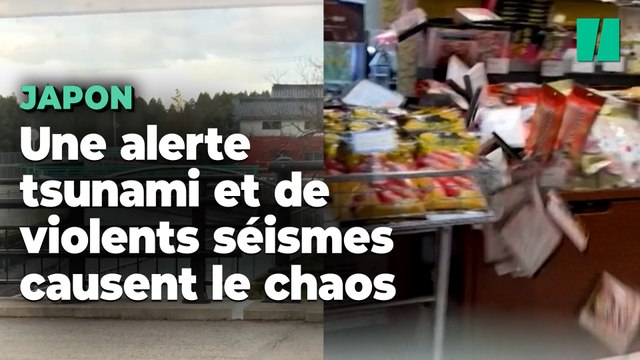 Au Japon, les images des séismes qui ont frappé le pays et provoqué une alerte tsunami
