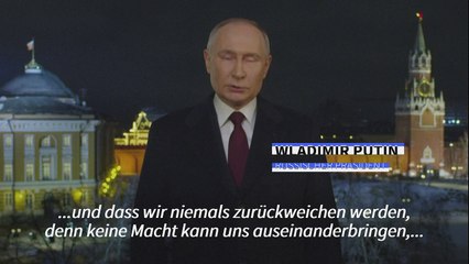Putin zum Neuen Jahr: Russland wird "niemals" zurückweichen