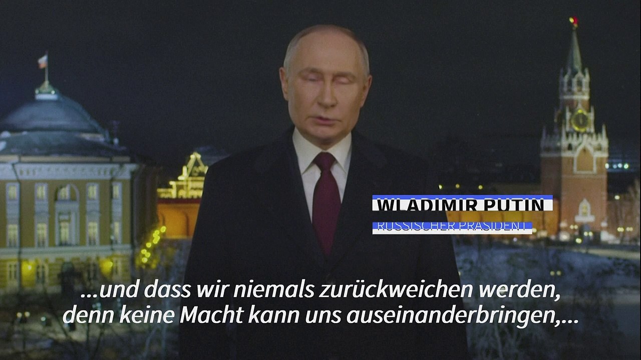 Putin zum Neuen Jahr: Russland wird 'niemals' zurückweichen