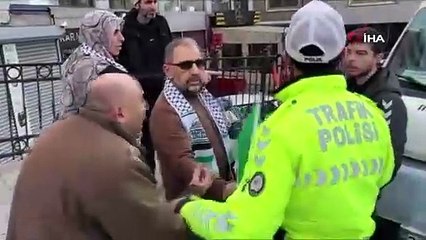 Haramzade! Filistin'e destek yürüyüşünden dönen vatandaşa yumruklu saldırı...