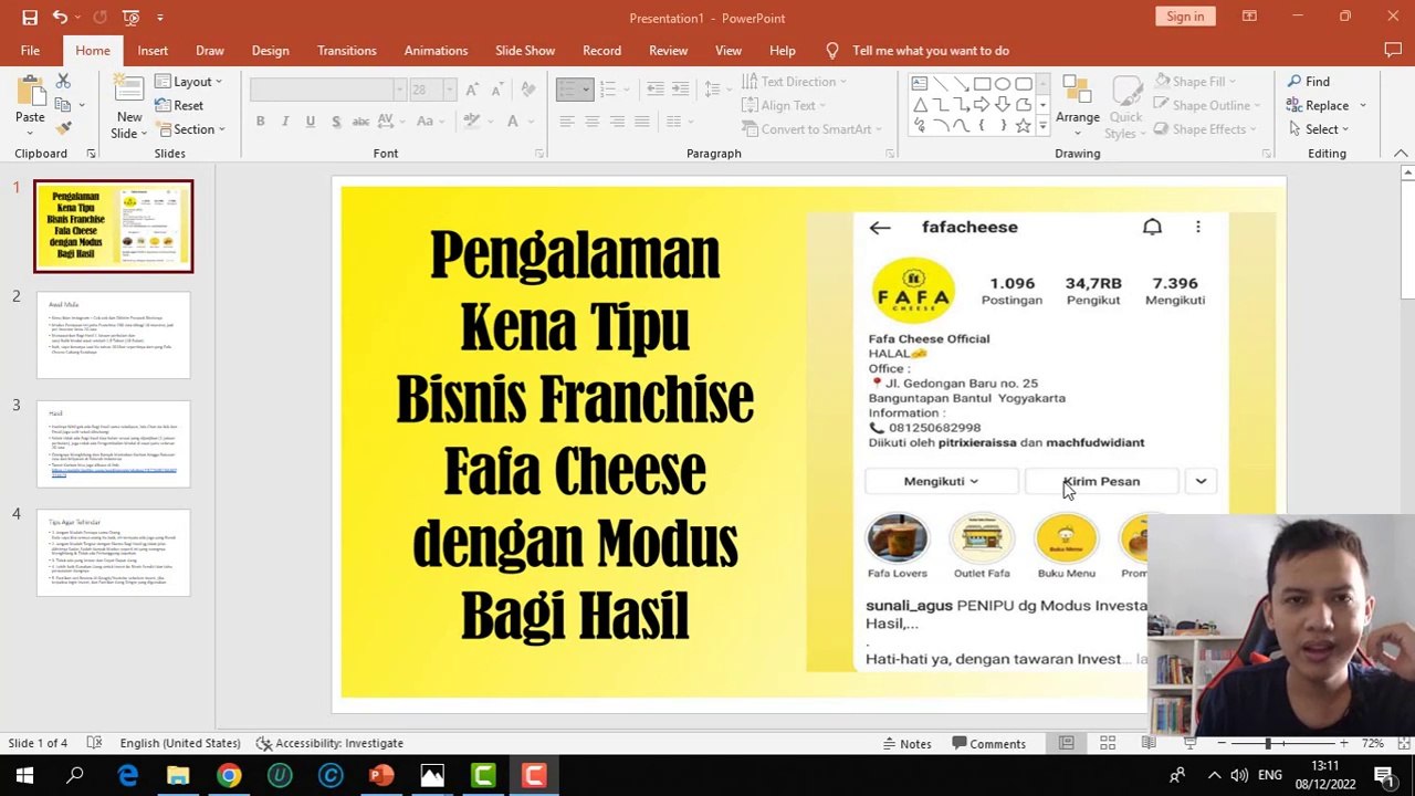 PENGALAMAN KENA TIPU BISNIS FRANCHISE FAFA CHEESE - PENIPUAN FAFA CHEESE