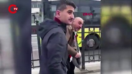 Filistin'e destek yürüyüşündeki vatandaşa yumruklu saldırı Şüpheli gözaltına alındı