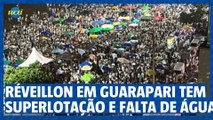 Guarapari: Réveillon na famosa ‘praia dos mineiros’ é marcado por superlotação e falta de água
