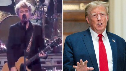 Green Day swap American Idiot lyrics in swipe at Donald Trump during New Year’s Eve show