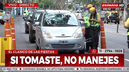 Fuertes controles de alcoholemia en el año nuevo: más de 50 vehículos detenidos